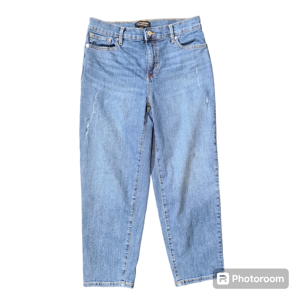 Banana Republic High Rise Straight Leg Medium‎ Wash Premium Denim Jeans 29/8